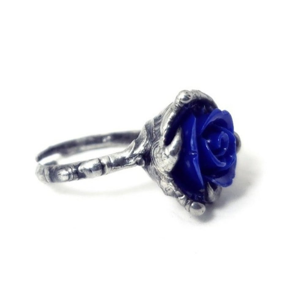 Blue rose ring - Picture 4 of 12